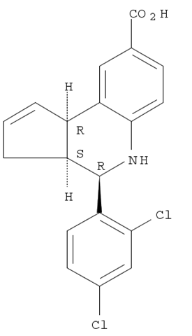 3H-Cyclopenta[c]quinoline-8-carboxylic acid, 4-(2,4-dichlorophenyl)-3a,4,5,9b-tetrahydro-, (3aR,4S,9bS)-rel-